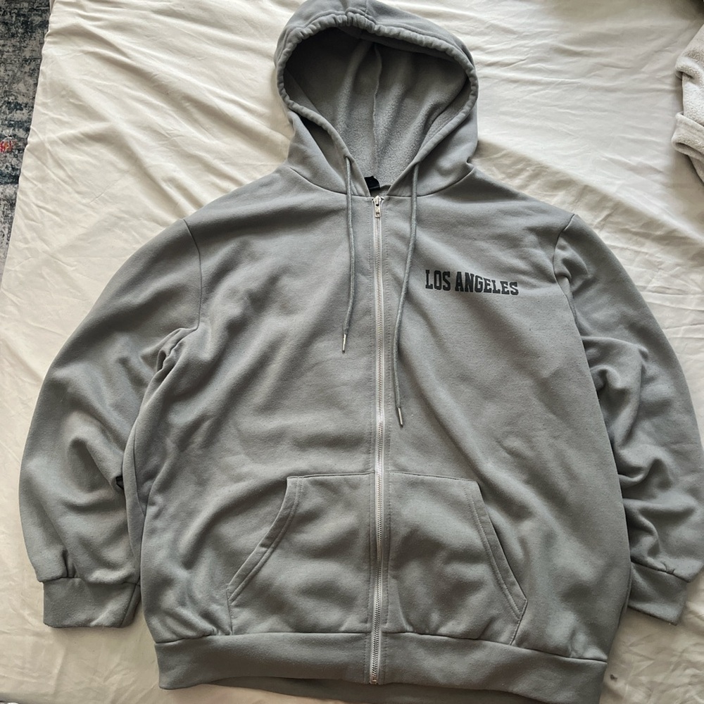SHEIN Soft Gray Fleece Jacket